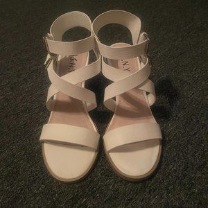 White Criss Cross Sandals